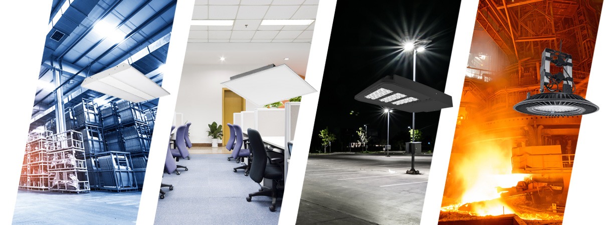 What is the difference between commercial and industrial lighting