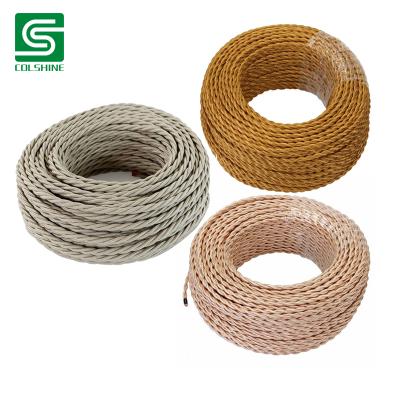 Twisted fabric lamp wire