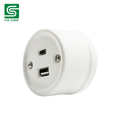  Retro porcelain USB socket